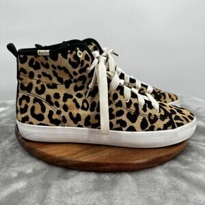 Keds Shoes Womens Size 8 Leopard Print High Top Kate Spade New York Lace Up